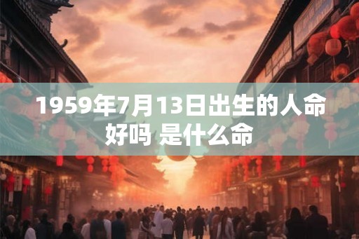 1959年7月13日出生的人命好吗 是什么命 1959年7月13日出生的人命好吗 是什么命