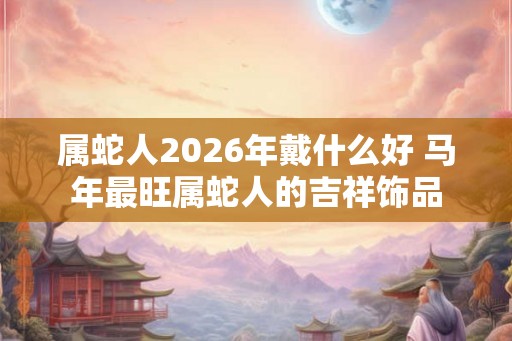 属蛇人2026年戴什么好 马年最旺属蛇人的吉祥饰品