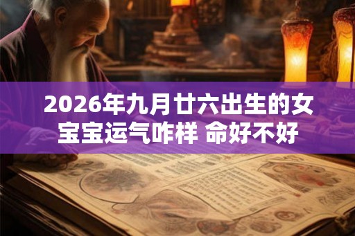 2026年九月廿六出生的女宝宝运气咋样 命好不好