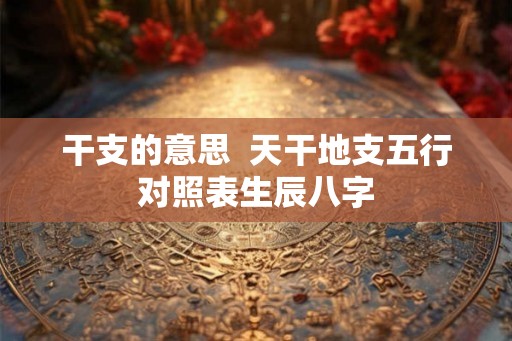 干支的意思  天干地支五行对照表生辰八字