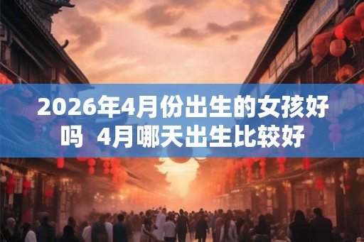 2026年4月份出生的女孩好吗  4月哪天出生比较好