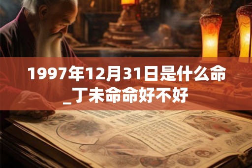1997年12月31日是什么命_丁未命命好不好