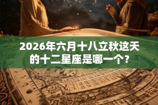 2026年六月十八立秋这天的十二星座是哪一个? 2026年六月十八立秋这天的十二星座是哪一个?
