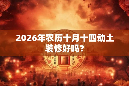 2026年农历十月十四动土装修好吗？
