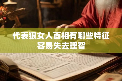 代表狠女人面相有哪些特征容易失去理智