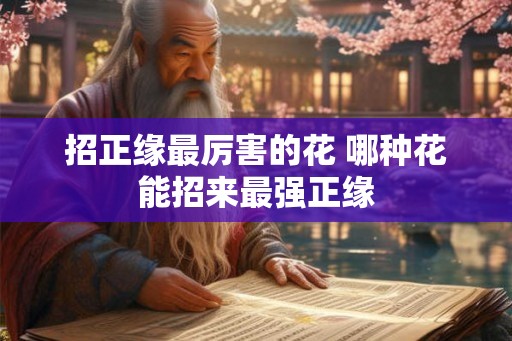 招正缘最厉害的花 哪种花能招来最强正缘