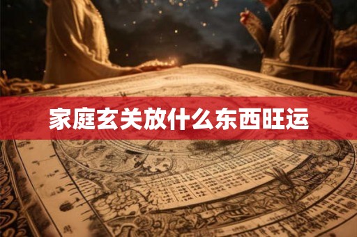 家庭玄关放什么东西旺运