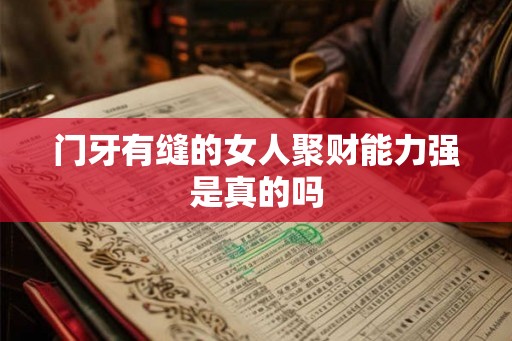 门牙有缝的女人聚财能力强是真的吗