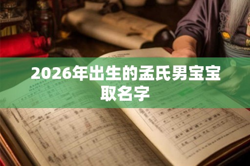 2026年出生的孟氏男宝宝取名字