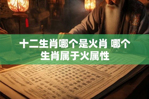 十二生肖哪个是火肖 哪个生肖属于火属性