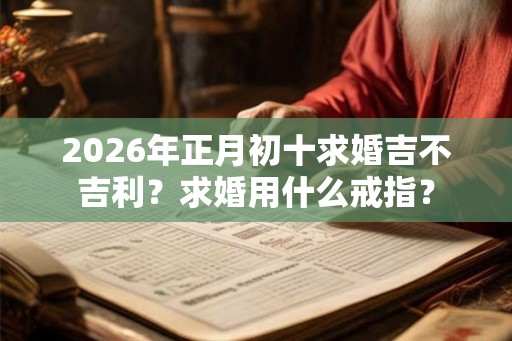 2026年正月初十求婚吉不吉利？求婚用什么戒指？