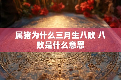 属猪为什么三月生八败 八败是什么意思