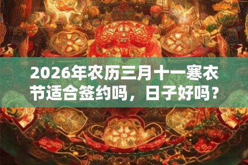 2026年农历三月十一寒衣节适合签约吗，日子好吗？