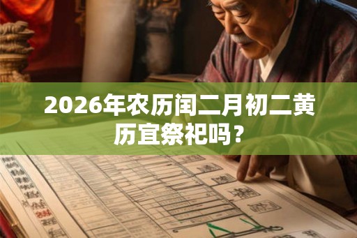 2026年农历闰二月初二黄历宜祭祀吗？