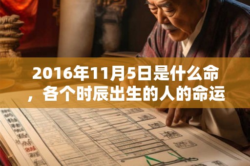 2016年11月5日是什么命，各个时辰出生的人的命运