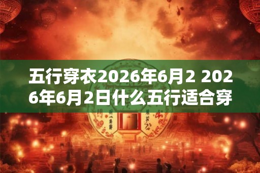 五行穿衣2026年6月2 2026年6月2日什么五行适合穿衣