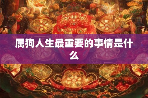 属狗人生最重要的事情是什么 属狗人生最重要的事情是什么