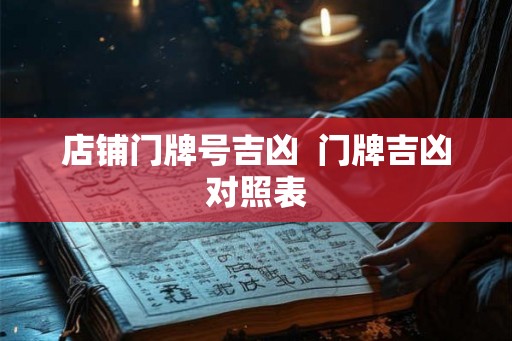 店铺门牌号吉凶  门牌吉凶对照表