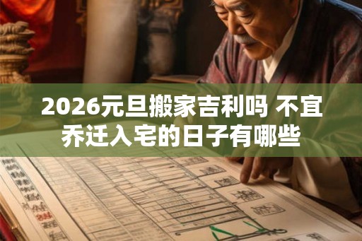 2026元旦搬家吉利吗 不宜乔迁入宅的日子有哪些