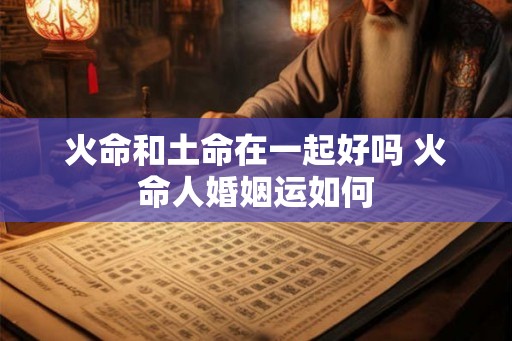 火命和土命在一起好吗 火命人婚姻运如何