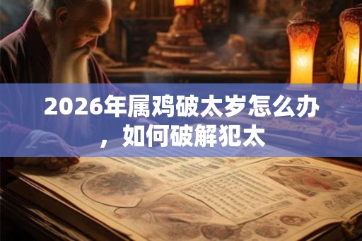 2026年属鸡破太岁怎么办，如何破解犯太