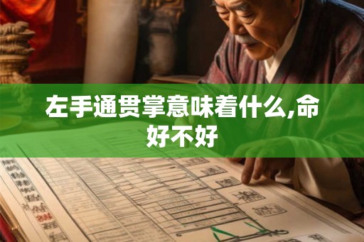 左手通贯掌意味着什么,命好不好