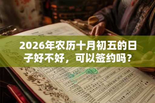 2026年农历十月初五的日子好不好，可以签约吗？