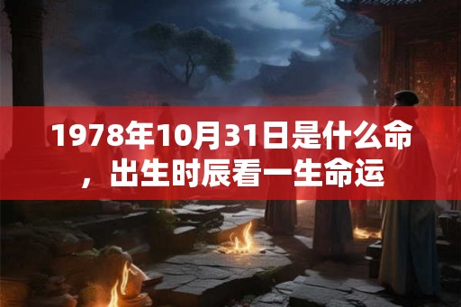 1978年10月31日是什么命，出生时辰看一生命运