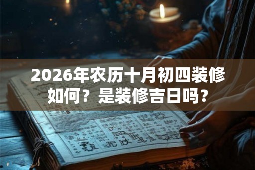 2026年农历十月初四装修如何?是装修吉日吗? 2026年农历十月初四装修如何?是装修吉日吗?