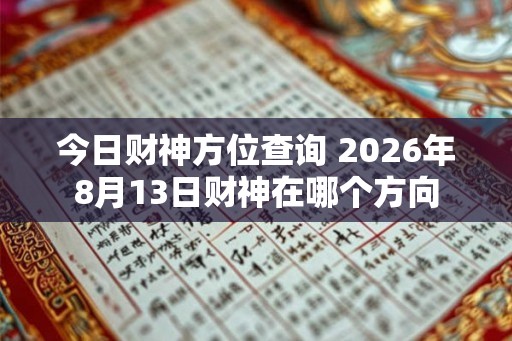 今日财神方位查询 2026年8月13日财神在哪个方向 今日财神方位查询 2026年8月13日财神在哪个方向