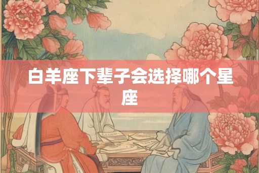 白羊座下辈子会选择哪个星座