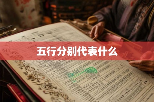 五行分别代表什么