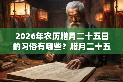 2026年农历腊月二十五日的习俗有哪些？腊月二十五日传统活动