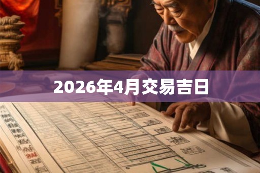 2026年4月交易吉日