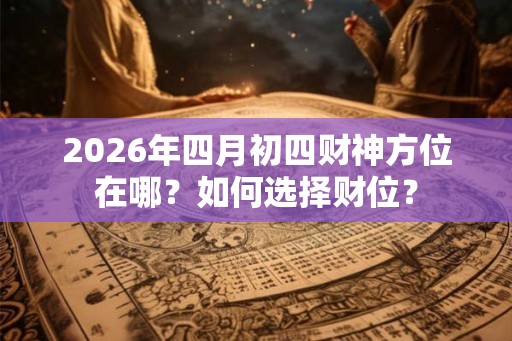 2026年四月初四财神方位在哪？如何选择财位？