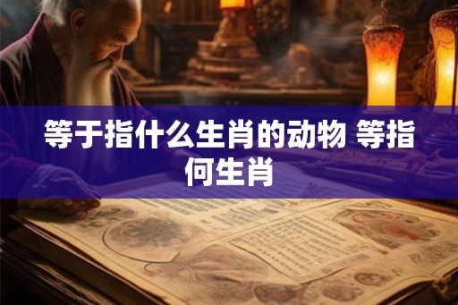 等于指什么生肖的动物 等指何生肖