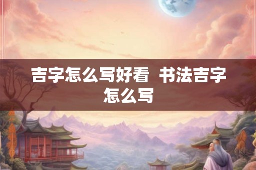 吉字怎么写好看  书法吉字怎么写