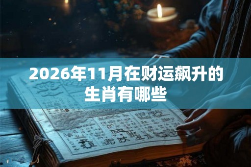 2026年11月在财运飙升的生肖有哪些