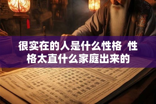 很实在的人是什么性格  性格太直什么家庭出来的