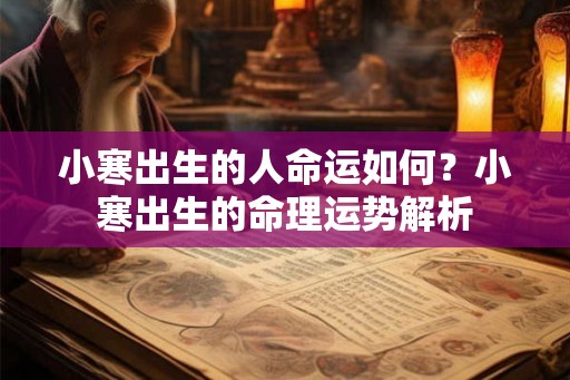 小寒出生的人命运如何？小寒出生的命理运势解析