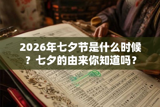 2026年七夕节是什么时候?七夕的由来你知道吗? 2026年七夕节是什么时候?七夕的由来你知道吗?