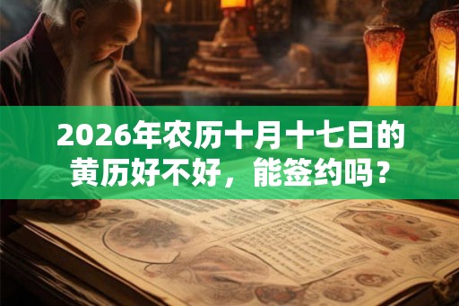 2026年农历十月十七日的黄历好不好，能签约吗？