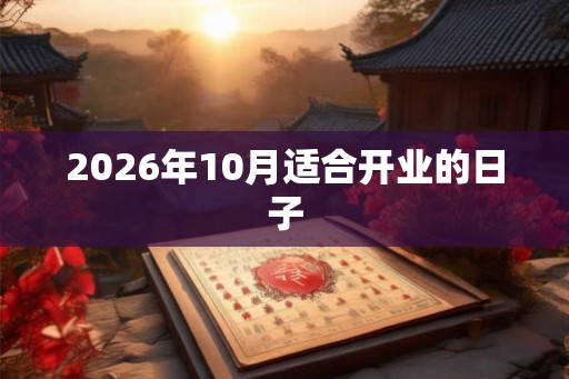2026年10月适合开业的日子