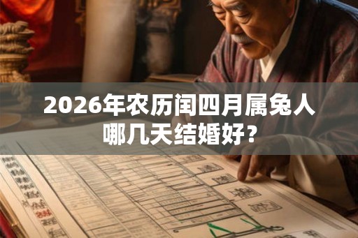 2026年农历闰四月属兔人哪几天结婚好？