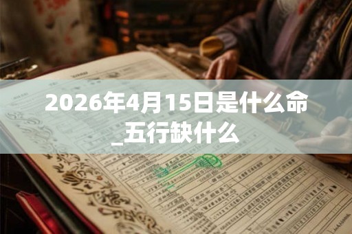 2026年4月15日是什么命_五行缺什么