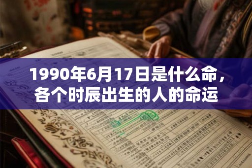 1990年6月17日是什么命，各个时辰出生的人的命运