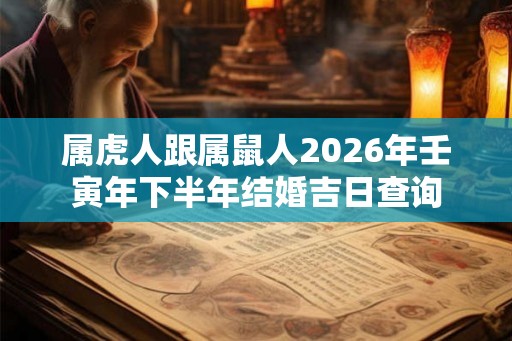 属虎人跟属鼠人2026年壬寅年下半年结婚吉日查询