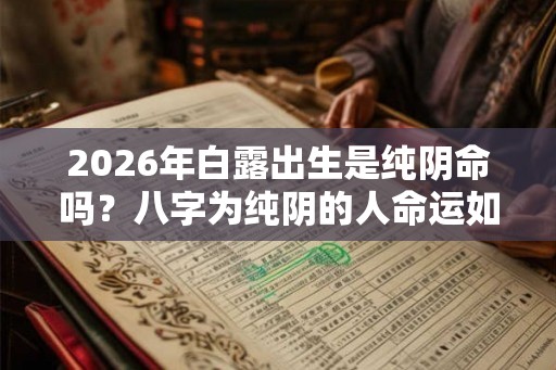 2026年白露出生是纯阴命吗？八字为纯阴的人命运如何？