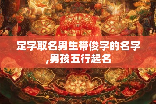定字取名男生带俊字的名字,男孩五行起名