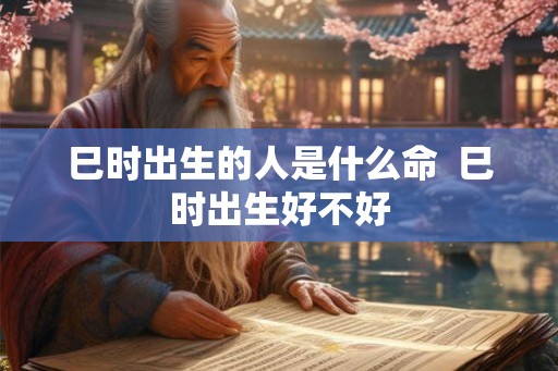 巳时出生的人是什么命  巳时出生好不好